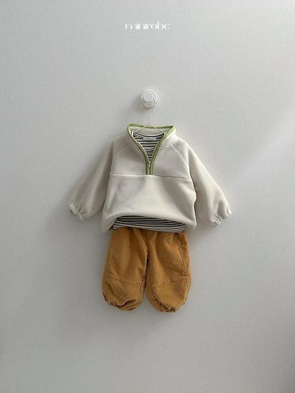 Two-Tone Fleece Half Zip-Up [minirobe]（2026Winter） 13