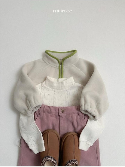 Two-Tone Fleece Half Zip-Up [minirobe]（2026Winter） 15