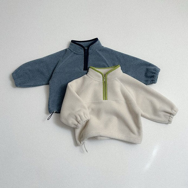 Two-Tone Fleece Half Zip-Up [minirobe]（2026Winter） 1