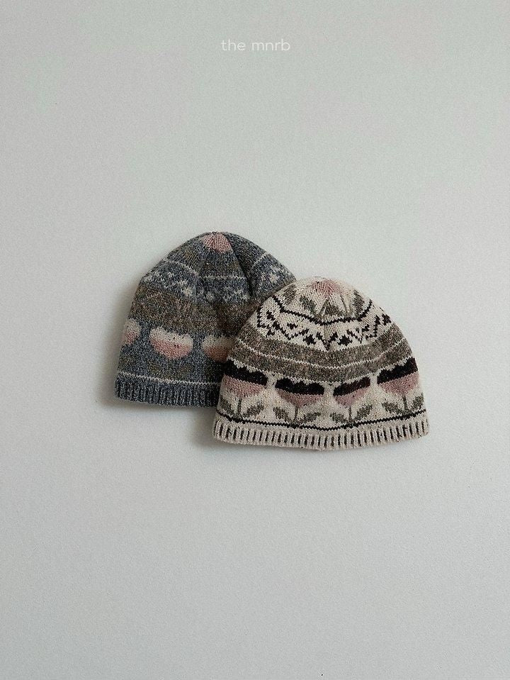 Flower Jacquard Beanie [minirobe]（2026Winter） 2