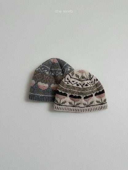 Flower Jacquard Beanie [minirobe]（2026Winter） 2