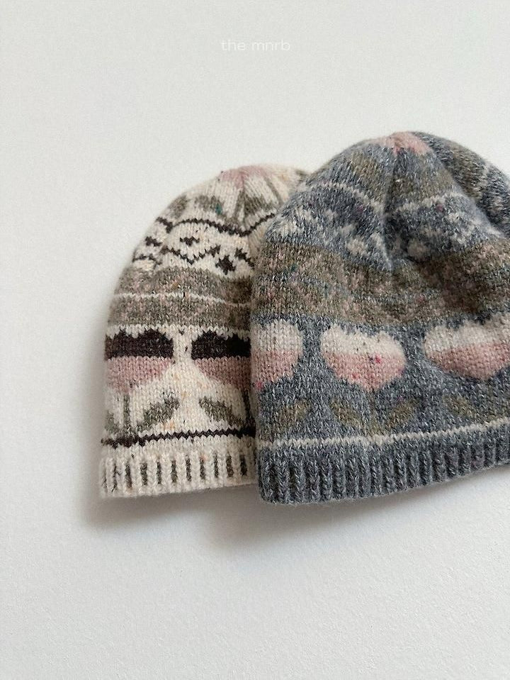 Flower Jacquard Beanie [minirobe]（2026Winter） 3