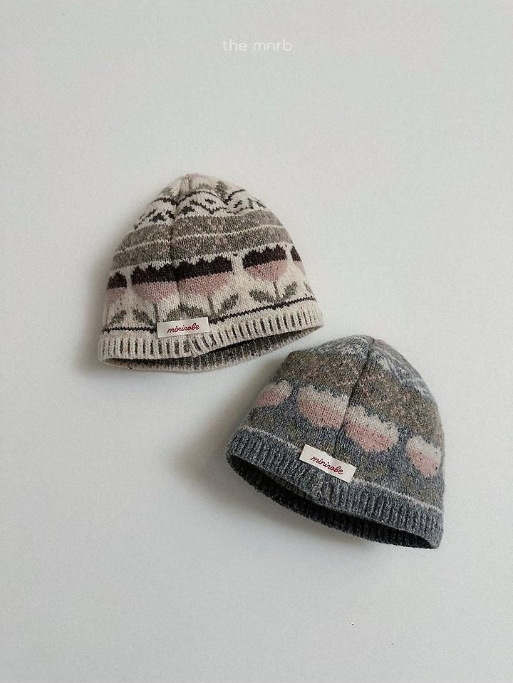 Flower Jacquard Beanie [minirobe]（2026Winter） 4