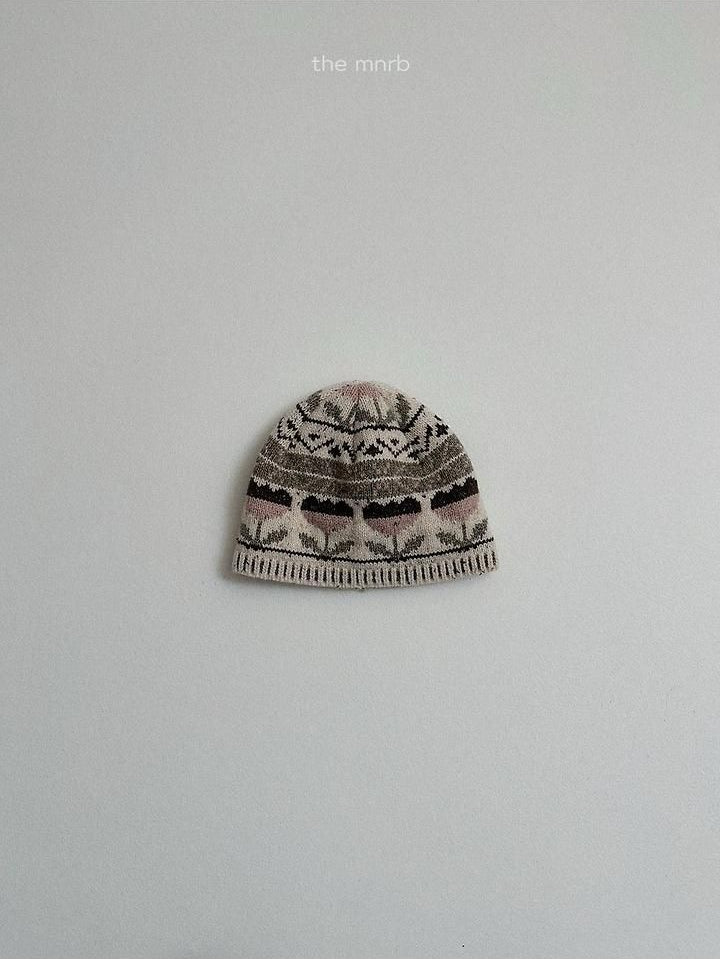 Flower Jacquard Beanie [minirobe]（2026Winter） 5
