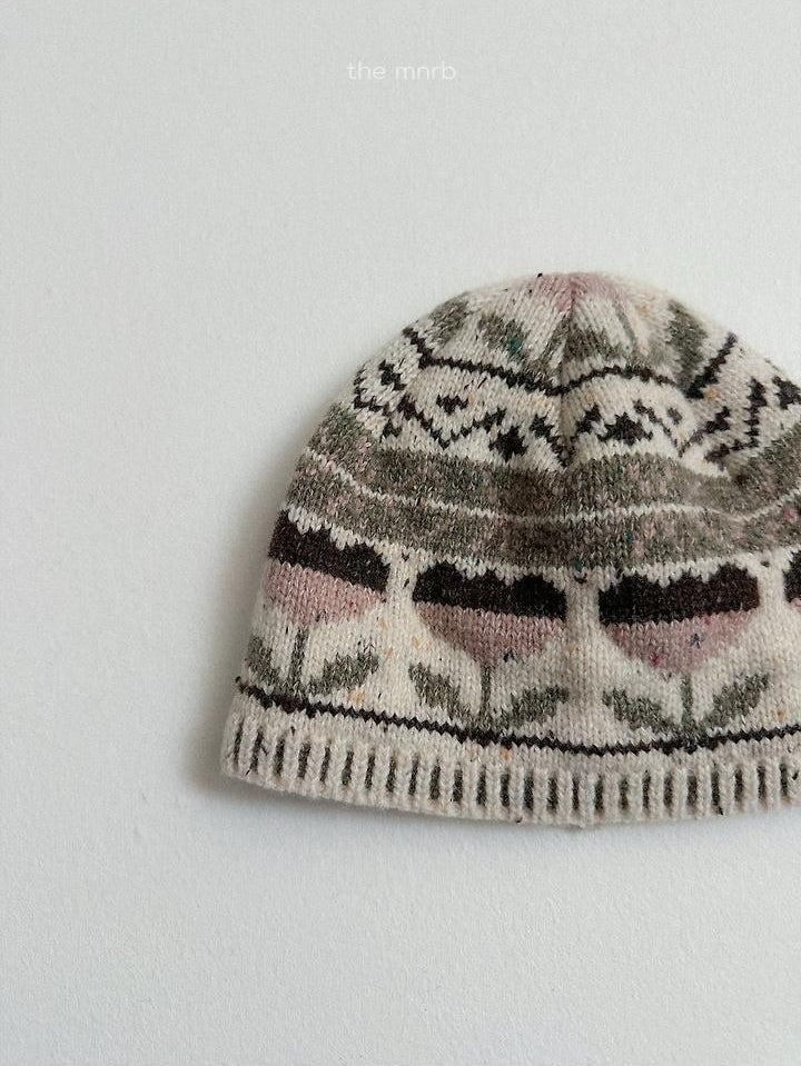 Flower Jacquard Beanie [minirobe]（2026Winter） 6