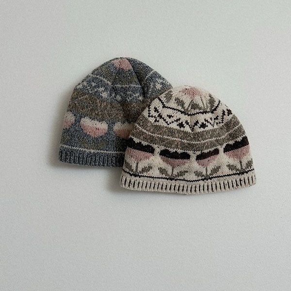 Flower Jacquard Beanie [minirobe]（2026Winter） 1