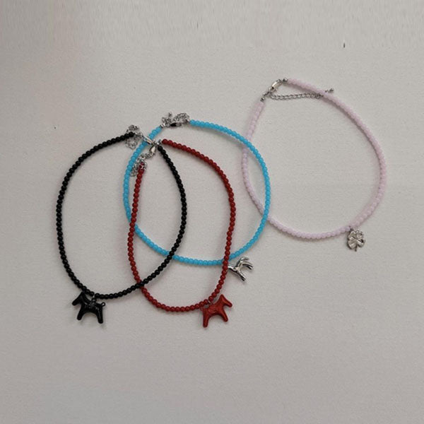 Horse Bead Necklace [Ellymolly]（2026Winter） 1