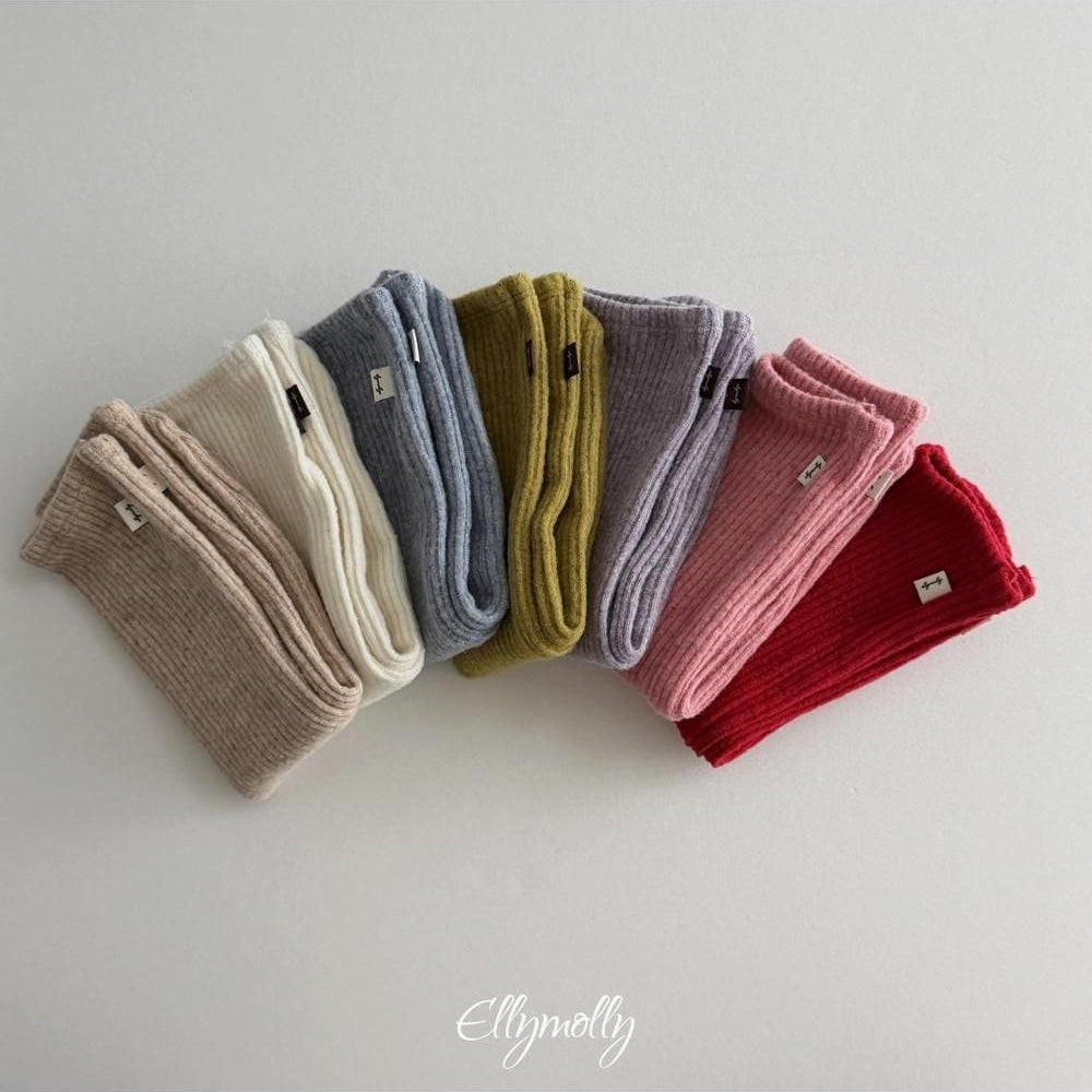 Wool Ribbed Socks [Ellymolly]（2026Winter） 15