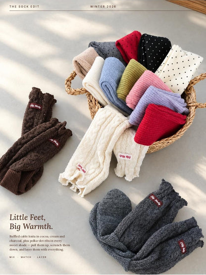 Wool Ribbed Socks [Ellymolly]（2026Winter） 26