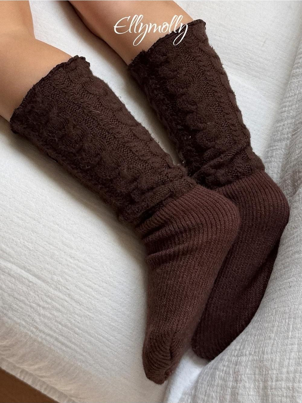 Twist Wool Socks [Ellymolly]（2026Winter） 5