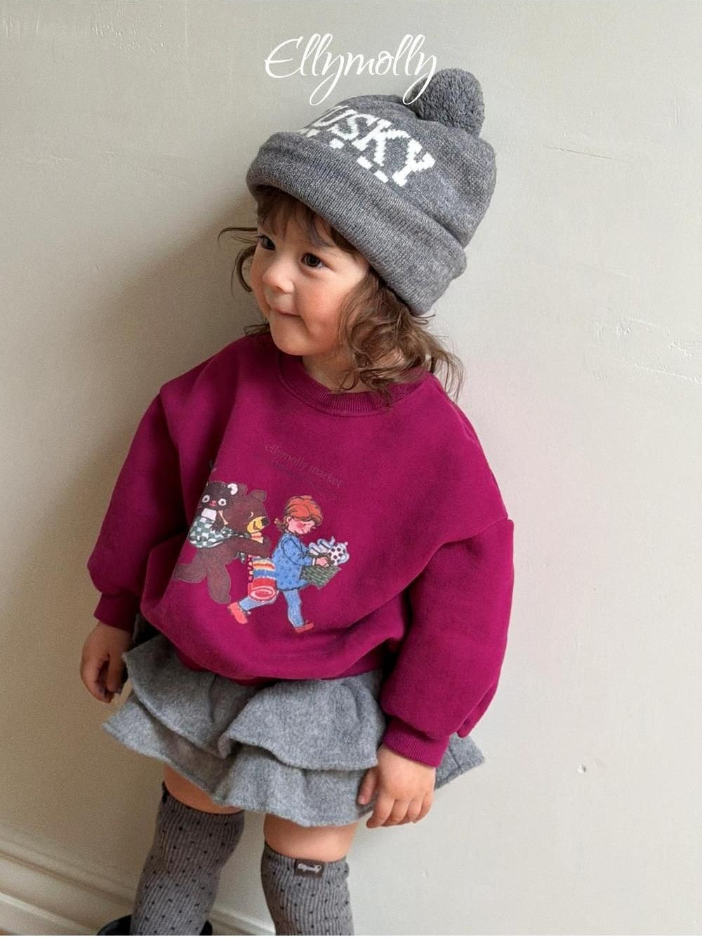 Husky Pompom Beanie [Ellymolly]（2026Winter） 9
