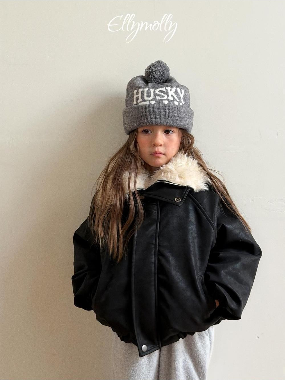 Husky Pompom Beanie [Ellymolly]（2026Winter） 11
