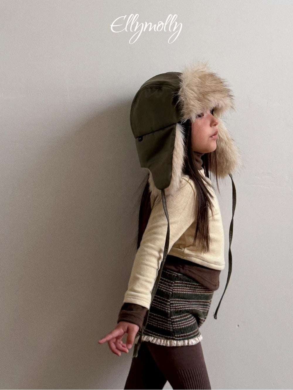 Eskimo Fur Ear Flap Padded Hat [Ellymolly]（2026Winter） 4
