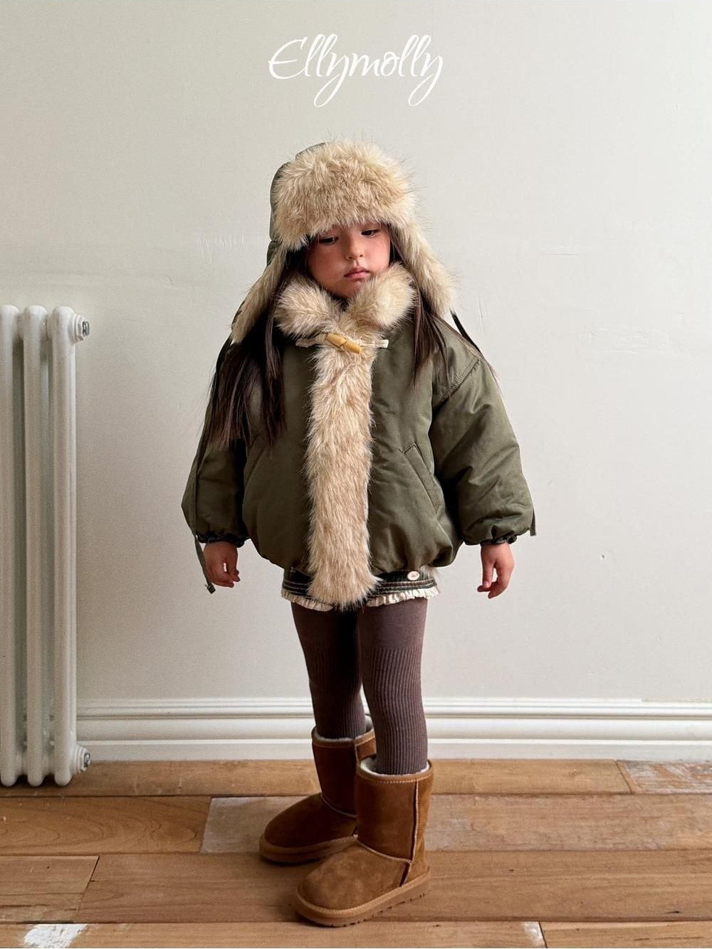 Eskimo Fur Ear Flap Padded Hat [Ellymolly]（2026Winter） 11