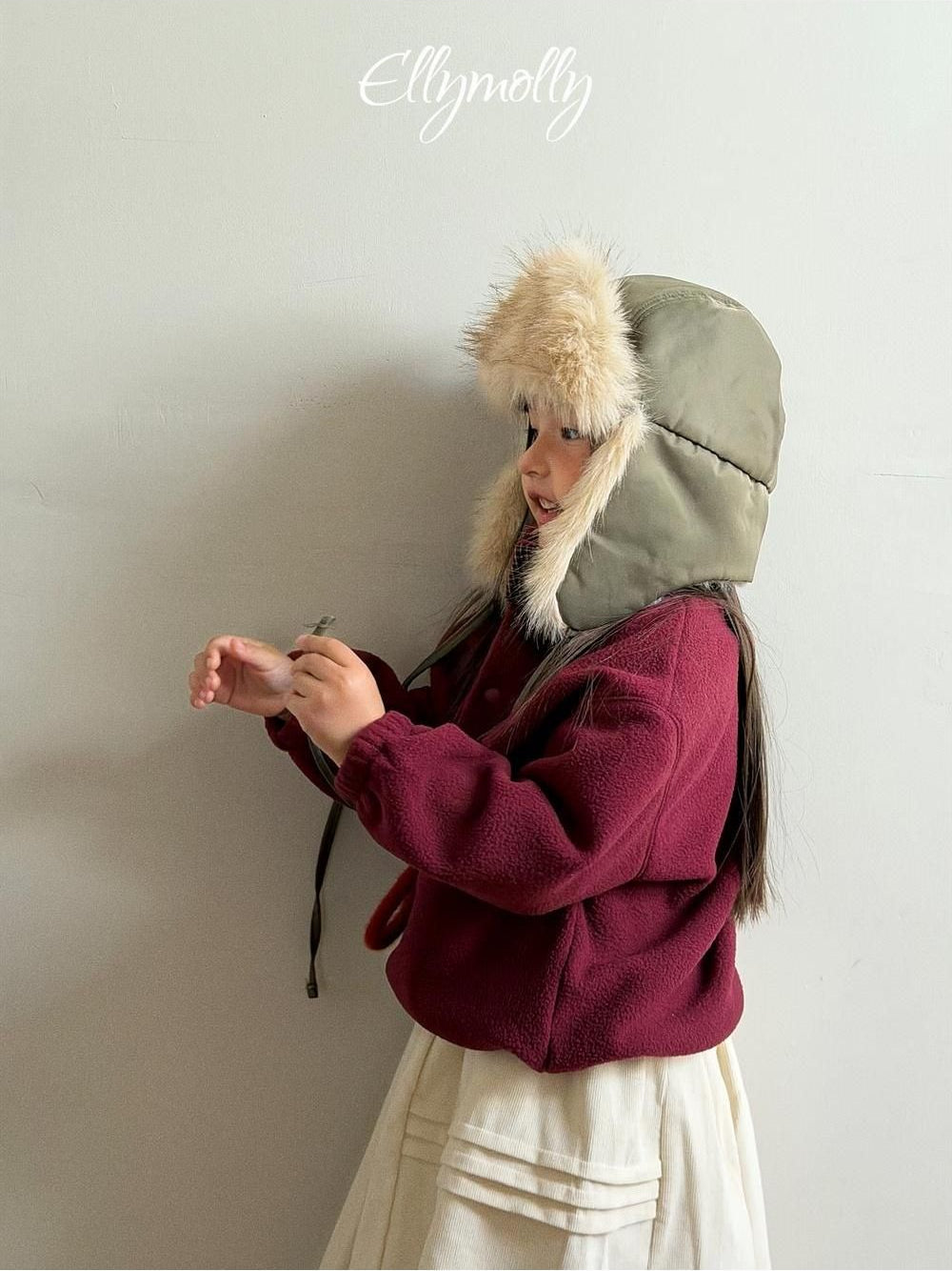 Eskimo Fur Ear Flap Padded Hat [Ellymolly]（2026Winter） 13