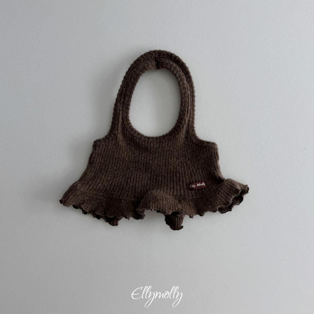 Wool Ribbed Halter Tank Top [Ellymolly]（2026Winter） 21