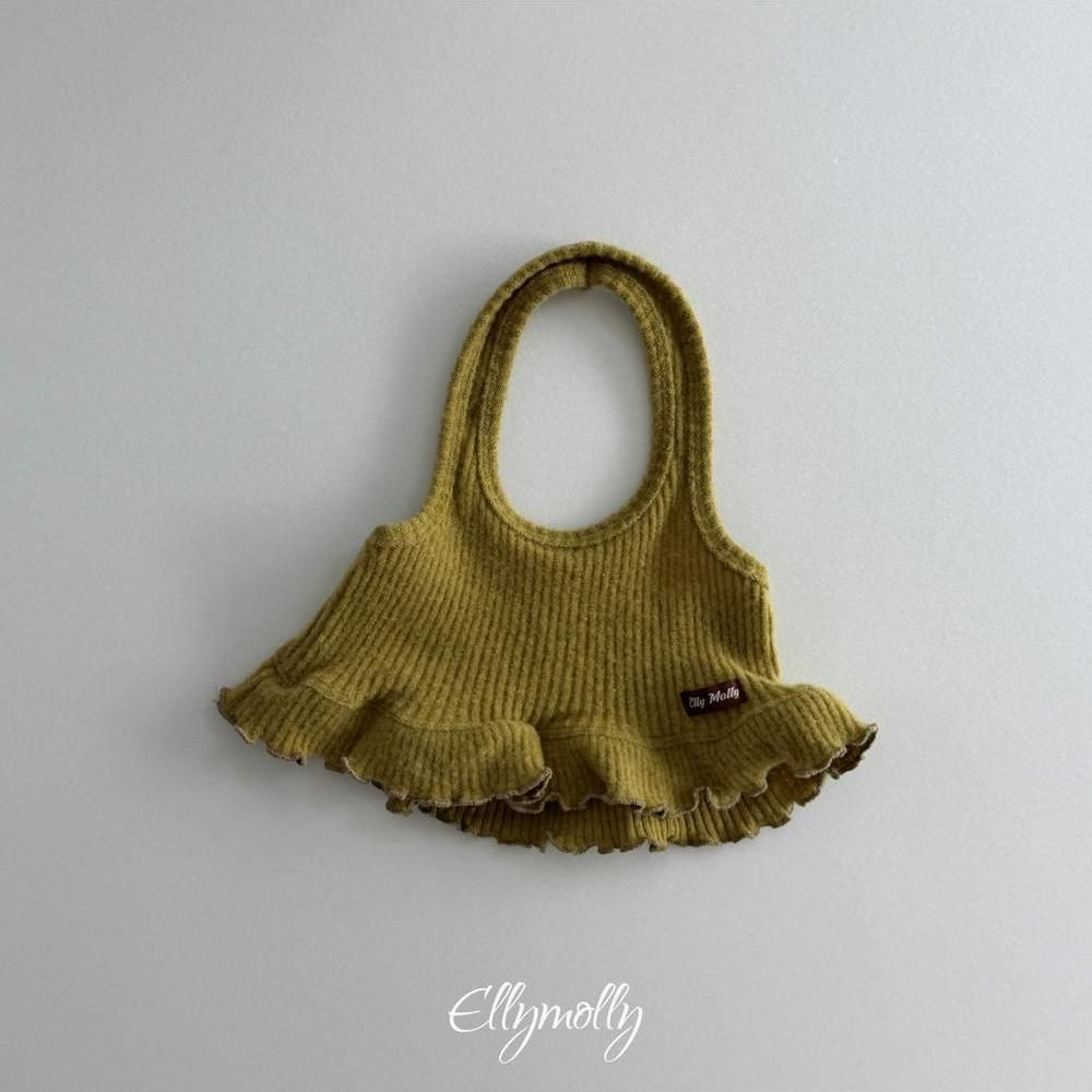 Wool Ribbed Halter Tank Top [Ellymolly]（2026Winter） 22