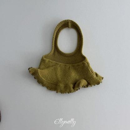 Wool Ribbed Halter Tank Top [Ellymolly]（2026Winter） 24