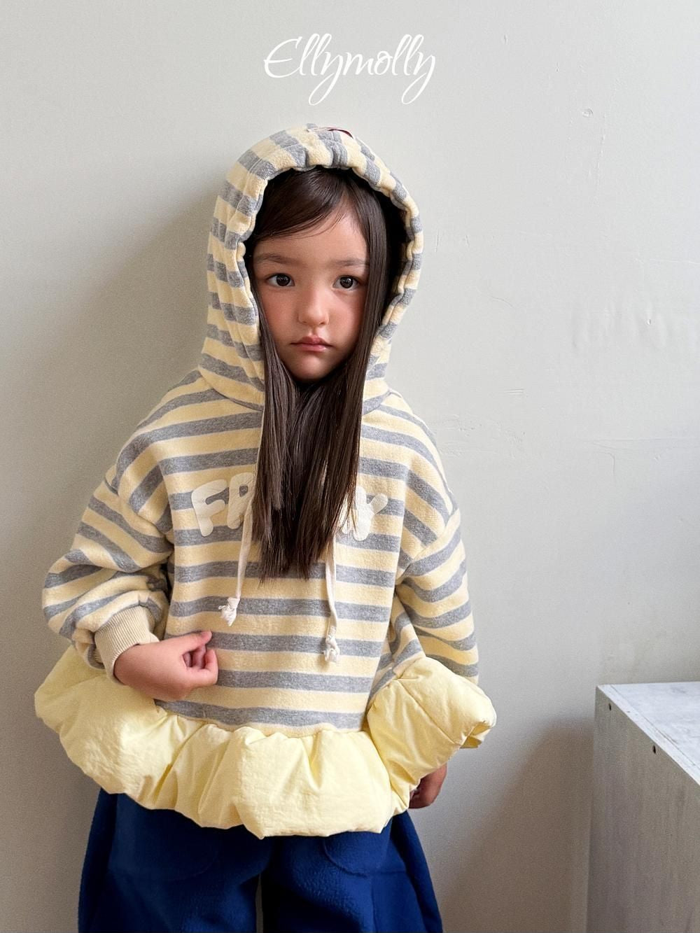 Bubble Mong Hooded Sweatshirt (Size Up Recommended) [Ellymolly]（2026Winter） 3
