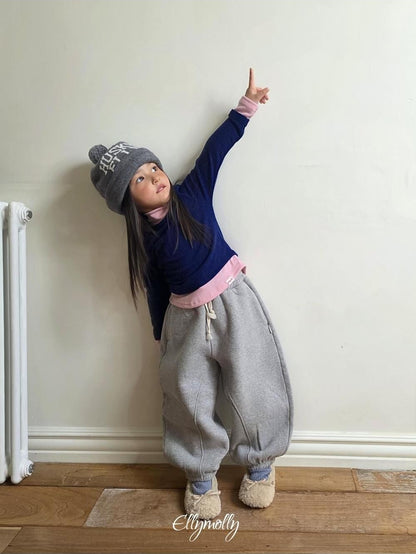 Brushed Color Block Turtleneck Tee [Ellymolly]（2026Winter） 4