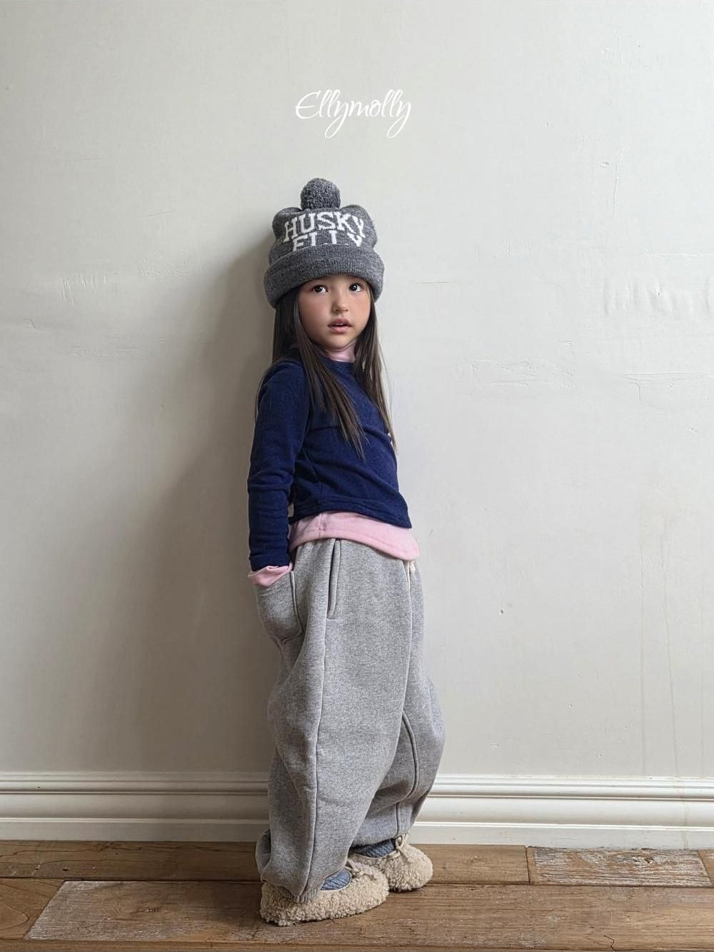 Brushed Color Block Turtleneck Tee [Ellymolly]（2026Winter） 5