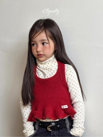 Dot Brushed Mock Neck Tee [Ellymolly]（2026Winter） 10