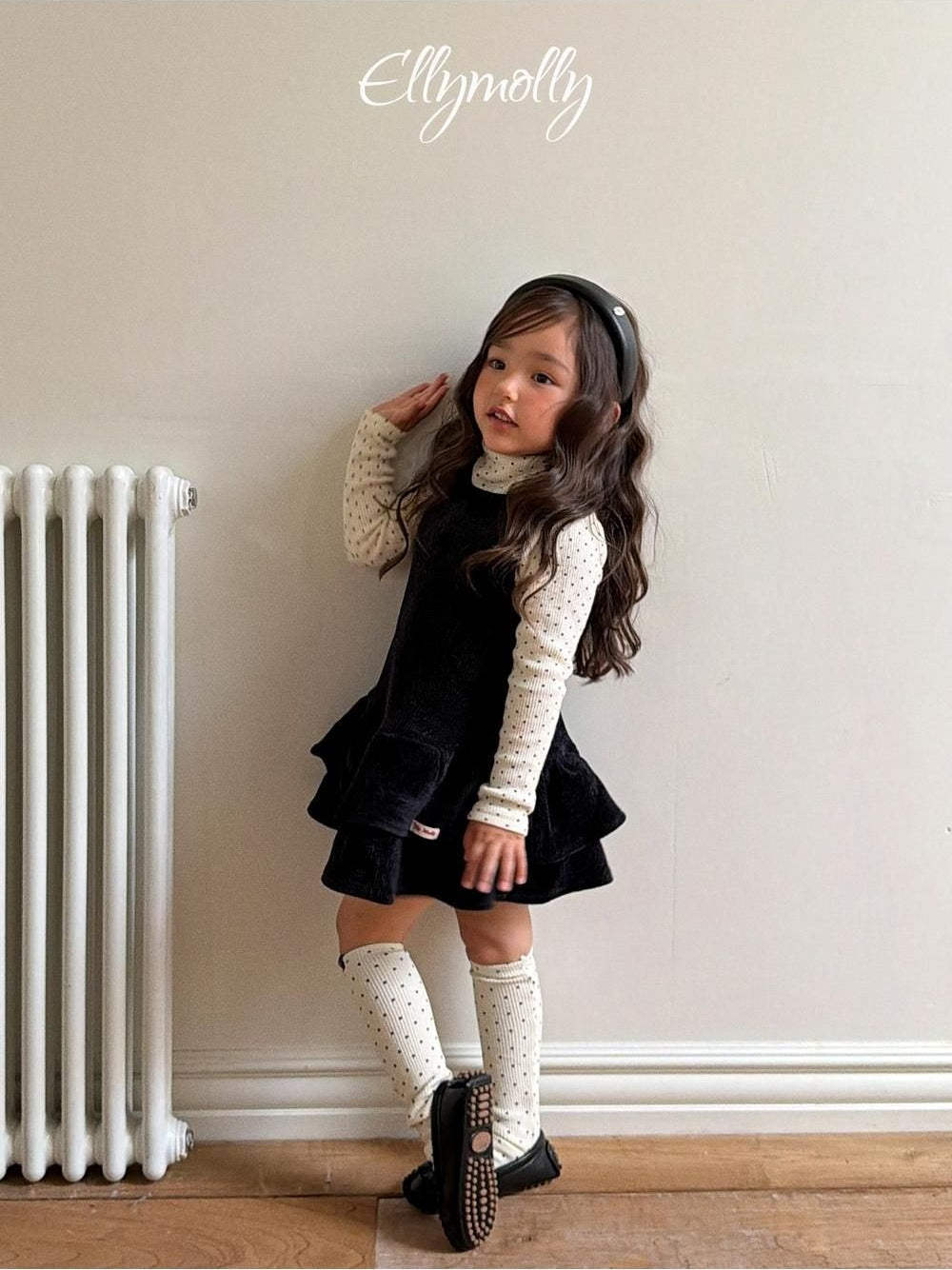Dot Brushed Mock Neck Tee [Ellymolly]（2026Winter） 14