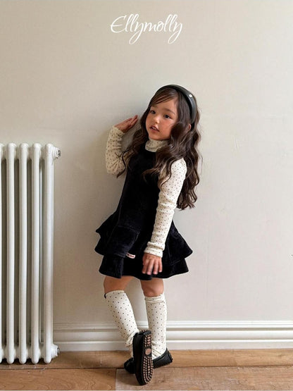 Dot Brushed Mock Neck Tee [Ellymolly]（2026Winter） 14