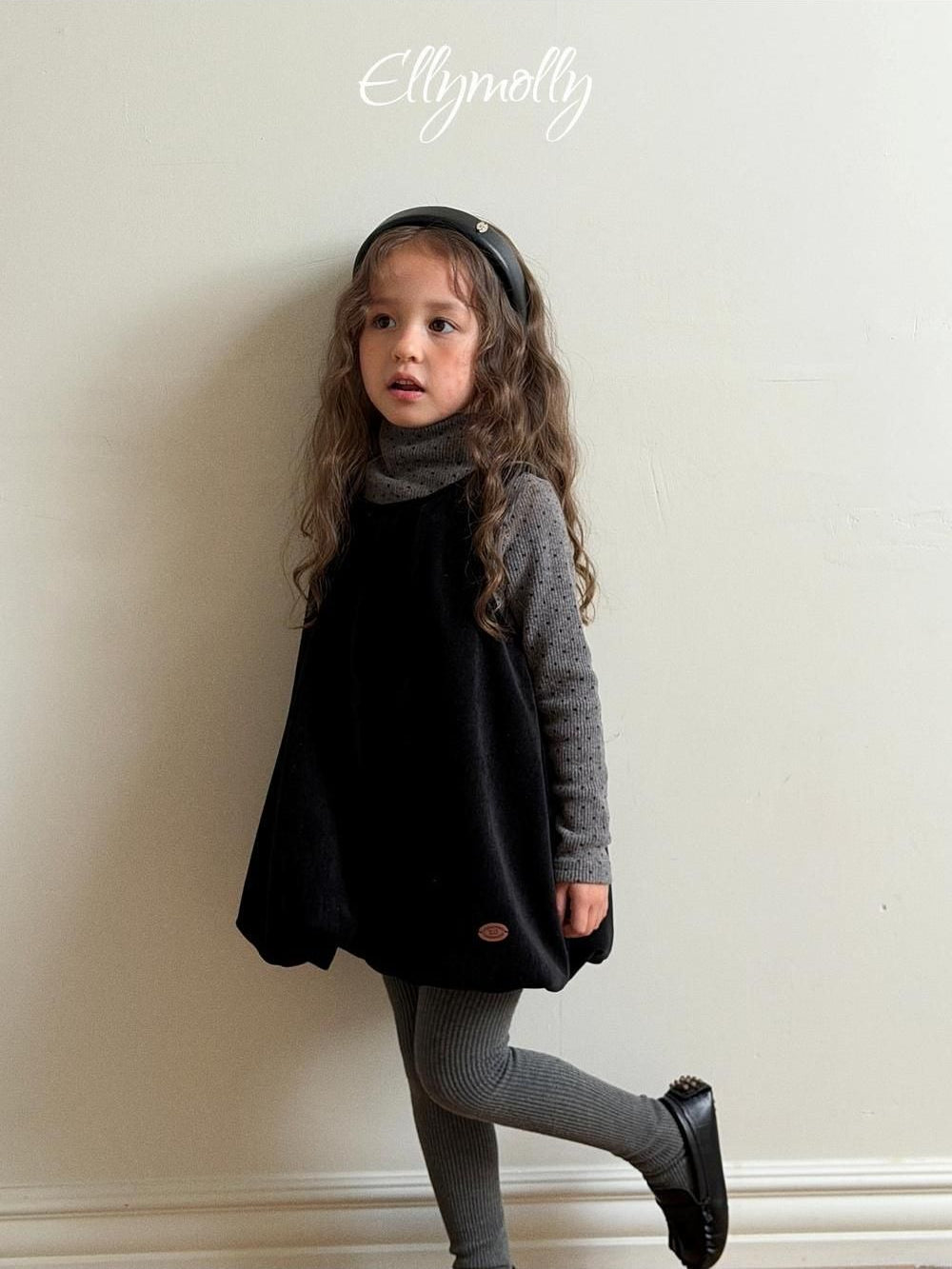 Dot Brushed Mock Neck Tee [Ellymolly]（2026Winter） 16