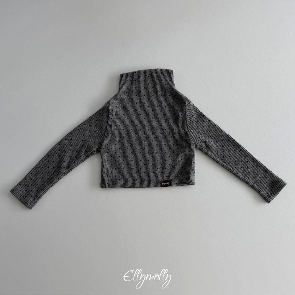 Dot Brushed Mock Neck Tee [Ellymolly]（2026Winter） 19
