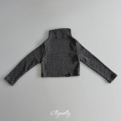 Dot Brushed Mock Neck Tee [Ellymolly]（2026Winter） 19
