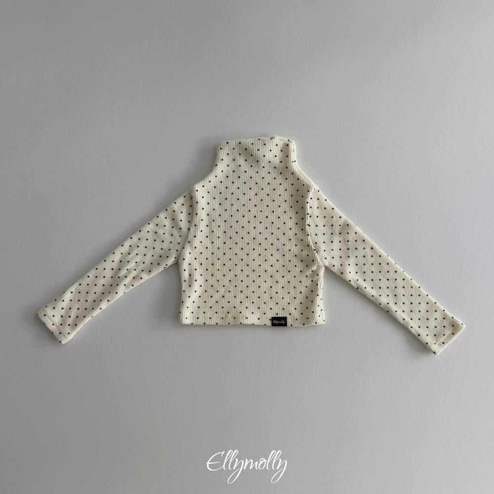 Dot Brushed Mock Neck Tee [Ellymolly]（2026Winter） 20