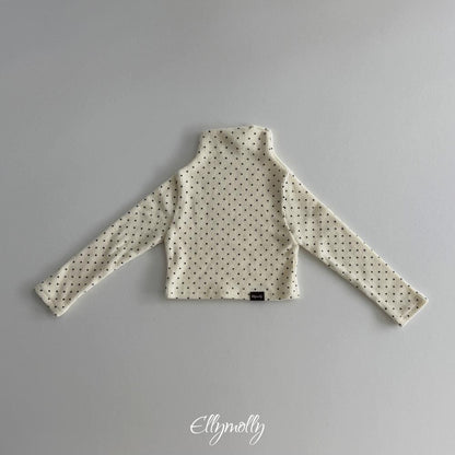 Dot Brushed Mock Neck Tee [Ellymolly]（2026Winter） 20