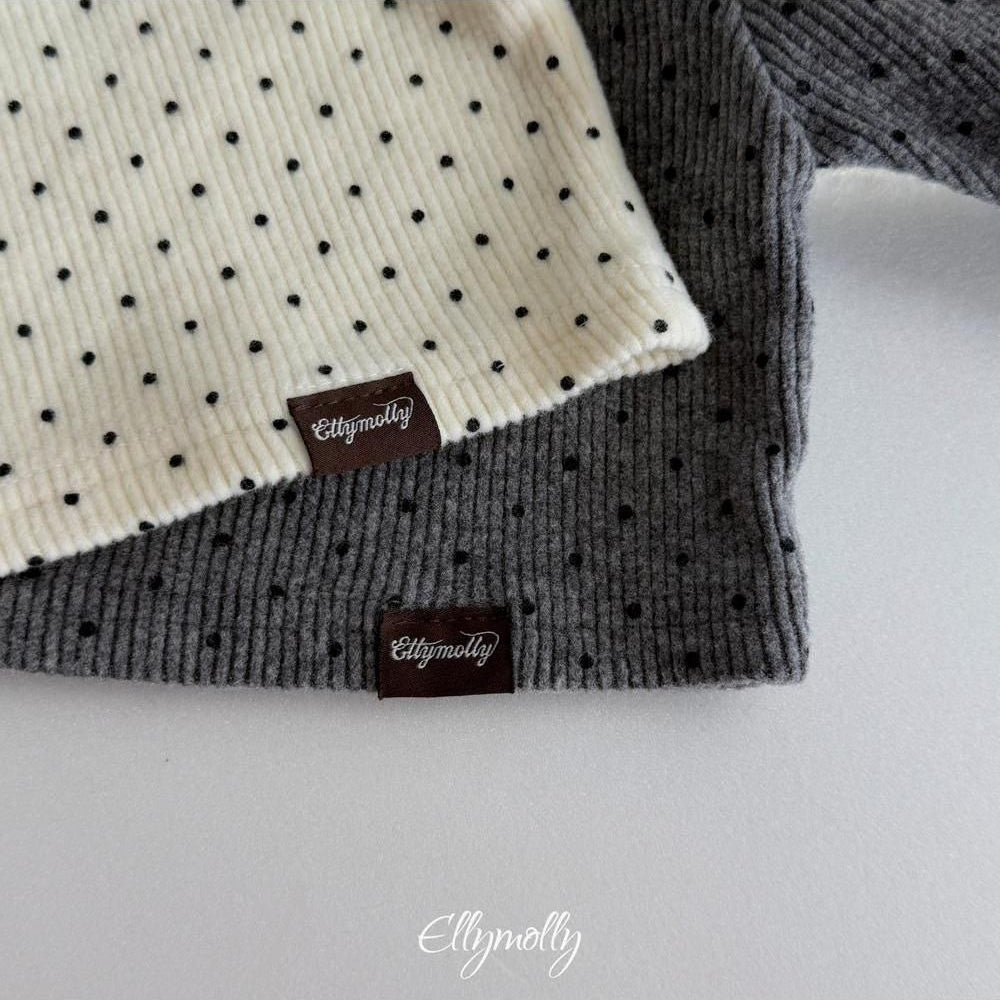 Dot Brushed Mock Neck Tee [Ellymolly]（2026Winter） 21