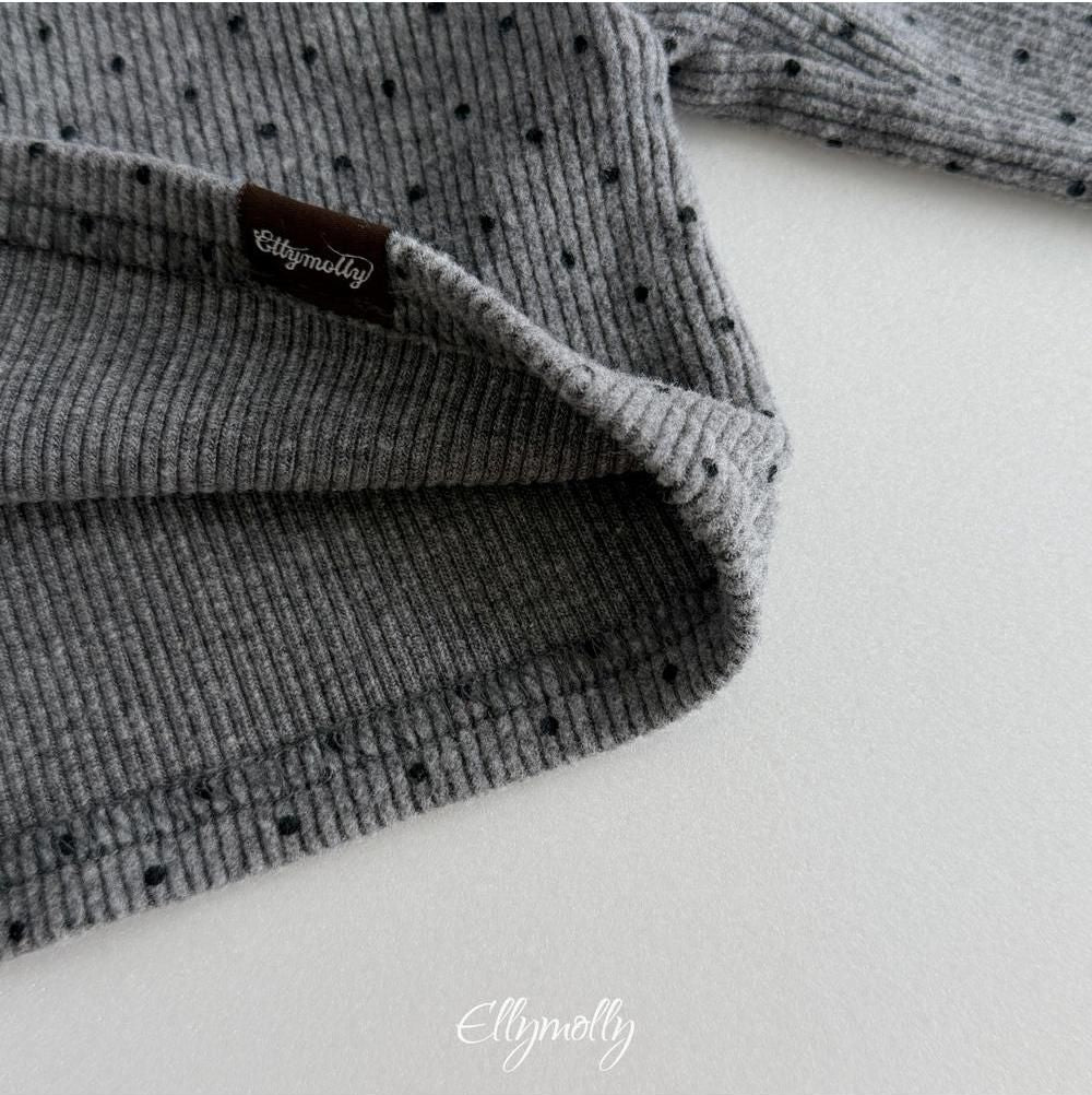 Dot Brushed Mock Neck Tee [Ellymolly]（2026Winter） 25