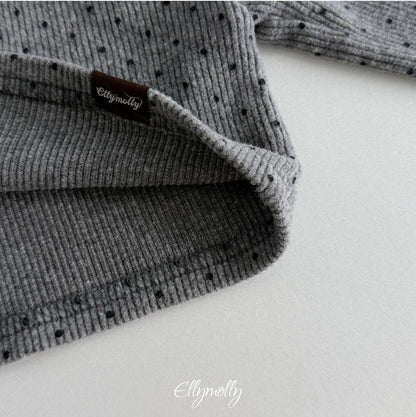 Dot Brushed Mock Neck Tee [Ellymolly]（2026Winter） 25