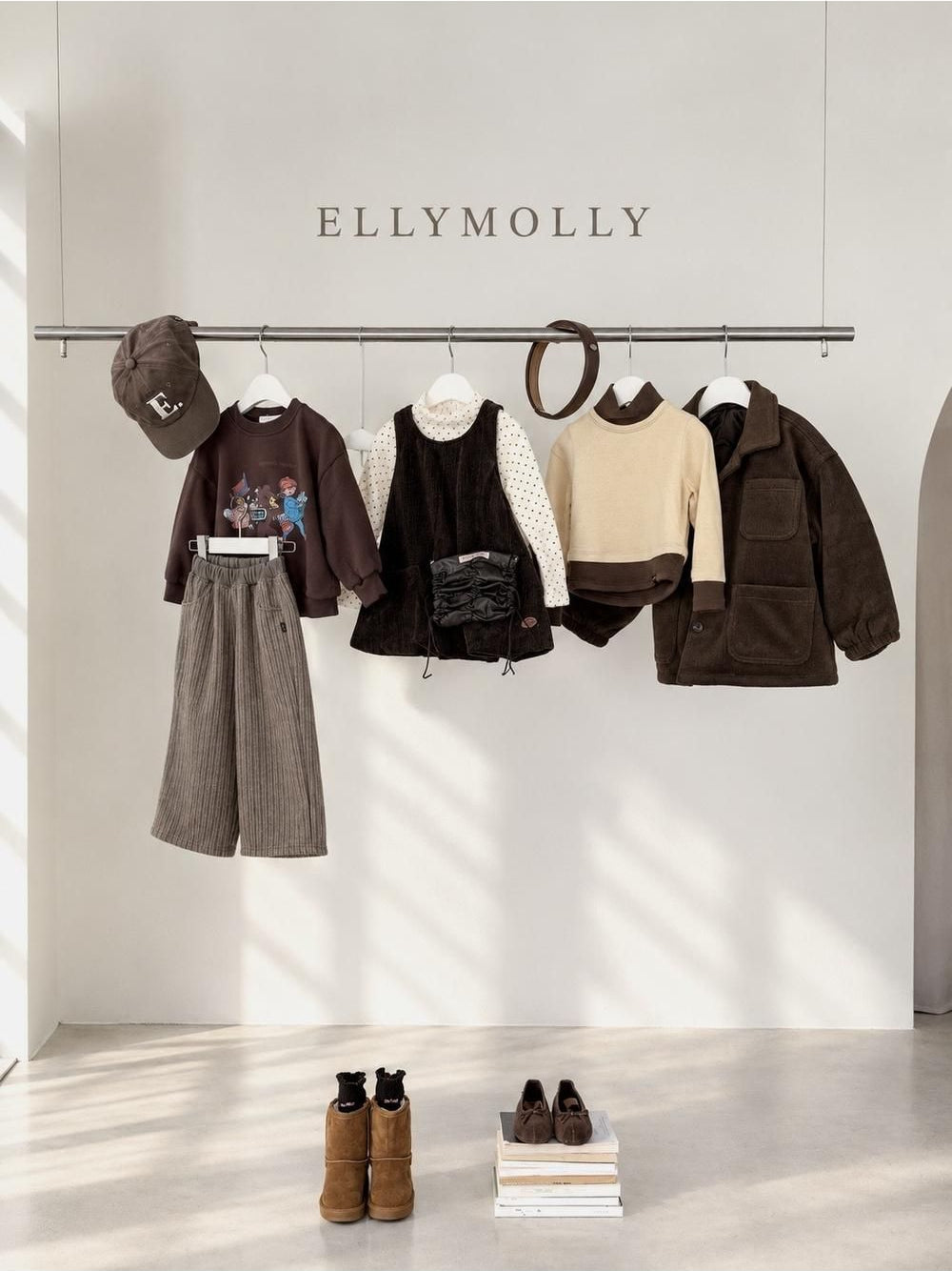 Dot Brushed Mock Neck Tee [Ellymolly]（2026Winter） 26