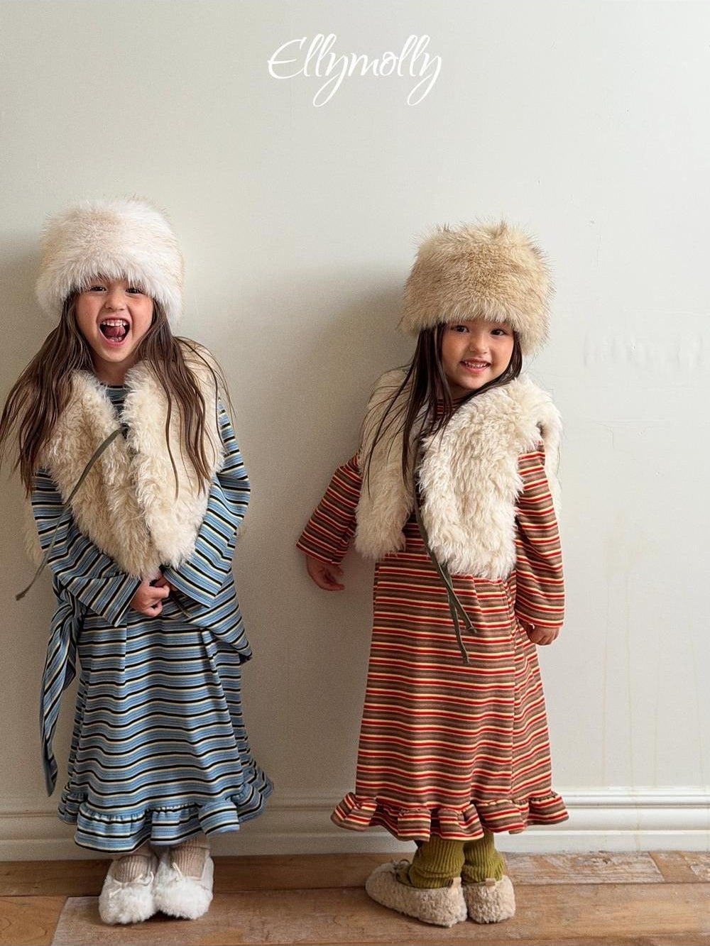 Fleece Frill Long Dress [Ellymolly]（2026Winter） 3