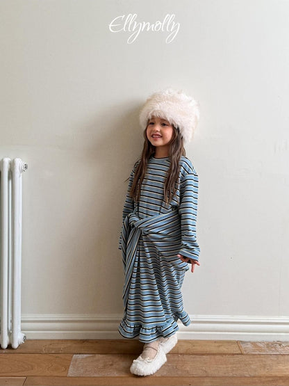 Fleece Frill Long Dress [Ellymolly]（2026Winter） 11