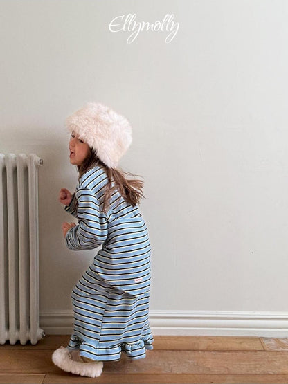 Fleece Frill Long Dress [Ellymolly]（2026Winter） 12