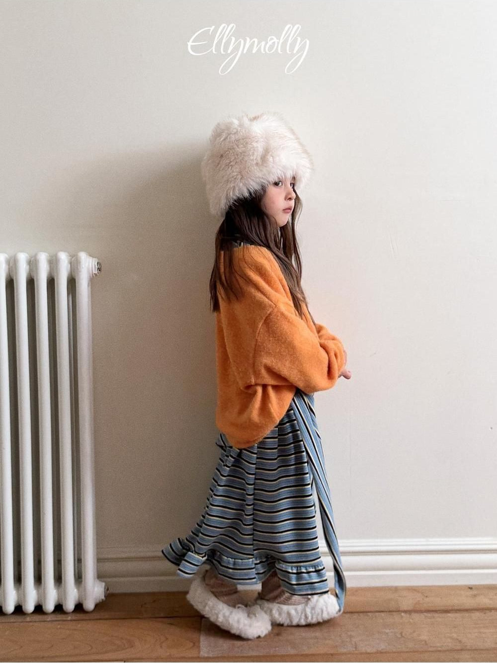 Fleece Frill Long Dress [Ellymolly]（2026Winter） 13