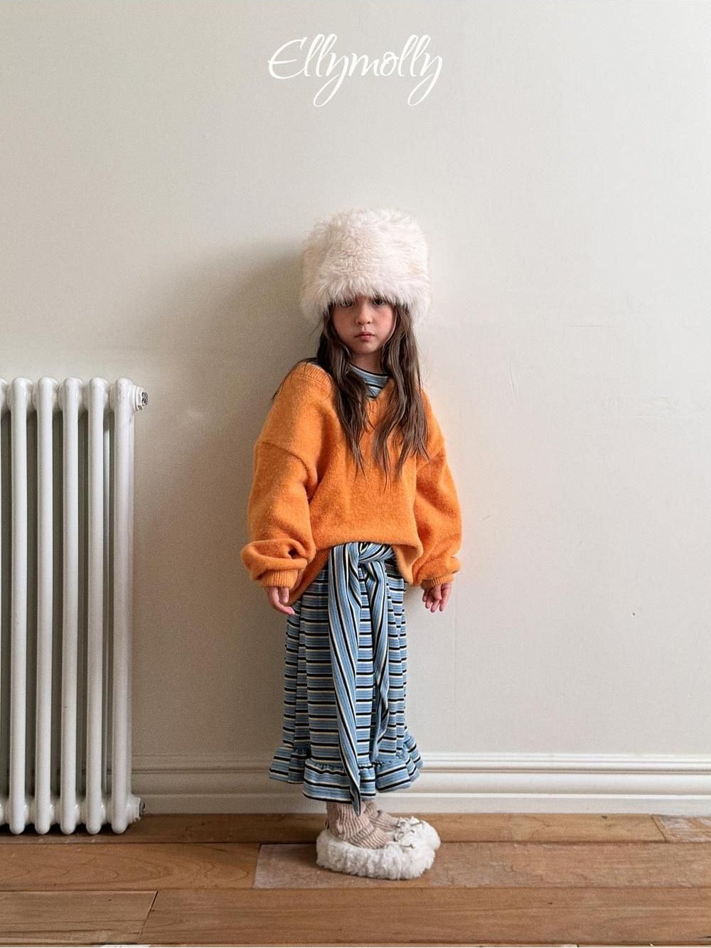 Fleece Frill Long Dress [Ellymolly]（2026Winter） 14