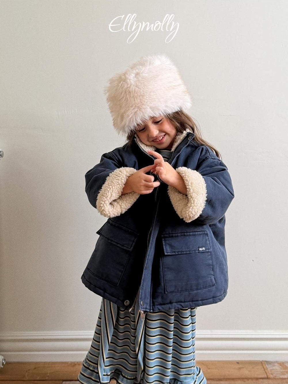 Fleece Frill Long Dress [Ellymolly]（2026Winter） 15