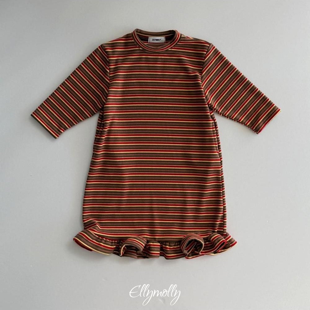 Fleece Frill Long Dress [Ellymolly]（2026Winter） 20