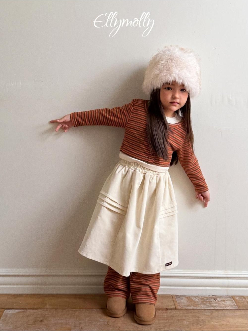 Pompom Corduroy Skirt [Ellymolly]（2026Winter） 6