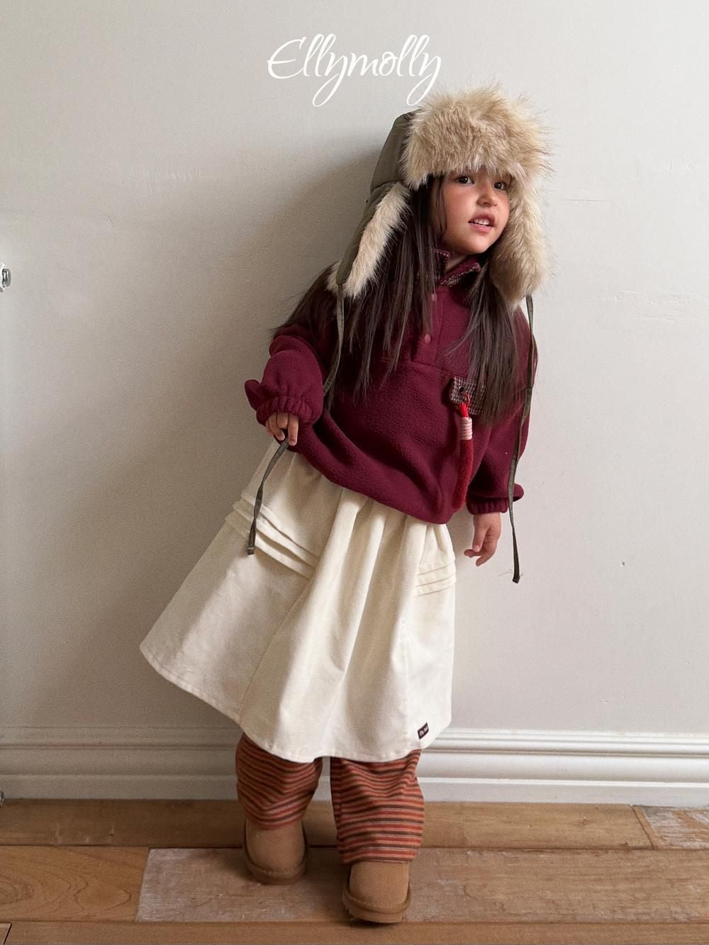 Pompom Corduroy Skirt [Ellymolly]（2026Winter） 10