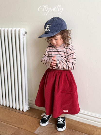 Pompom Corduroy Skirt [Ellymolly]（2026Winter） 14