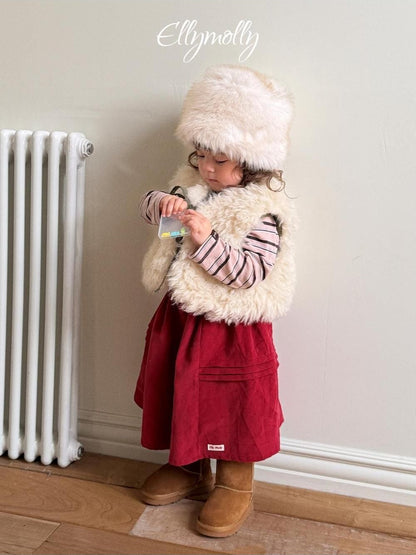 Pompom Corduroy Skirt [Ellymolly]（2026Winter） 16