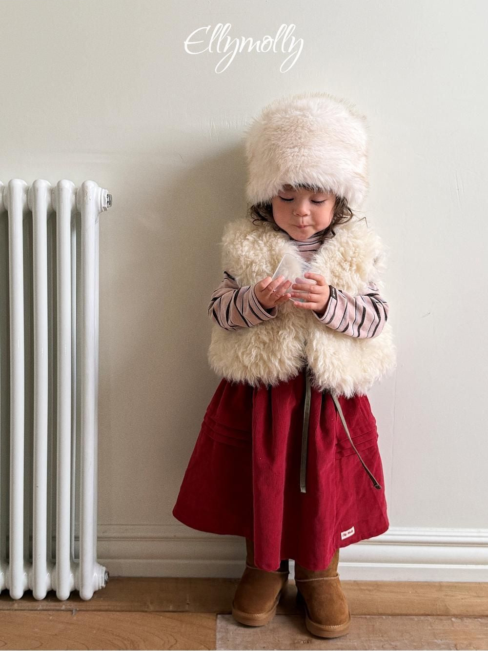 Pompom Corduroy Skirt [Ellymolly]（2026Winter） 17