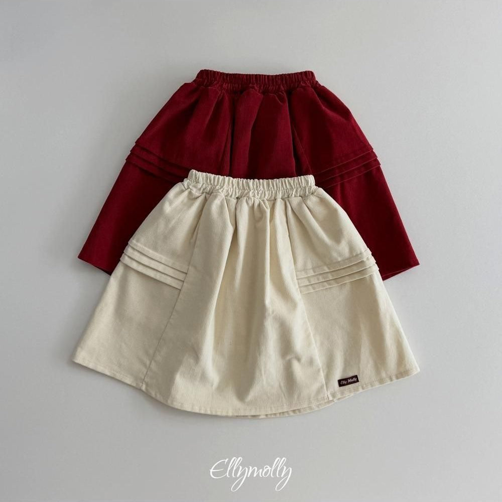Pompom Corduroy Skirt [Ellymolly]（2026Winter） 21